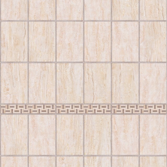 SIMPLÍSIMA CERÁMICA TRAVERTINO BEIGE CENEFA ROMA 6 MM x 1.2 x 2.4 MT