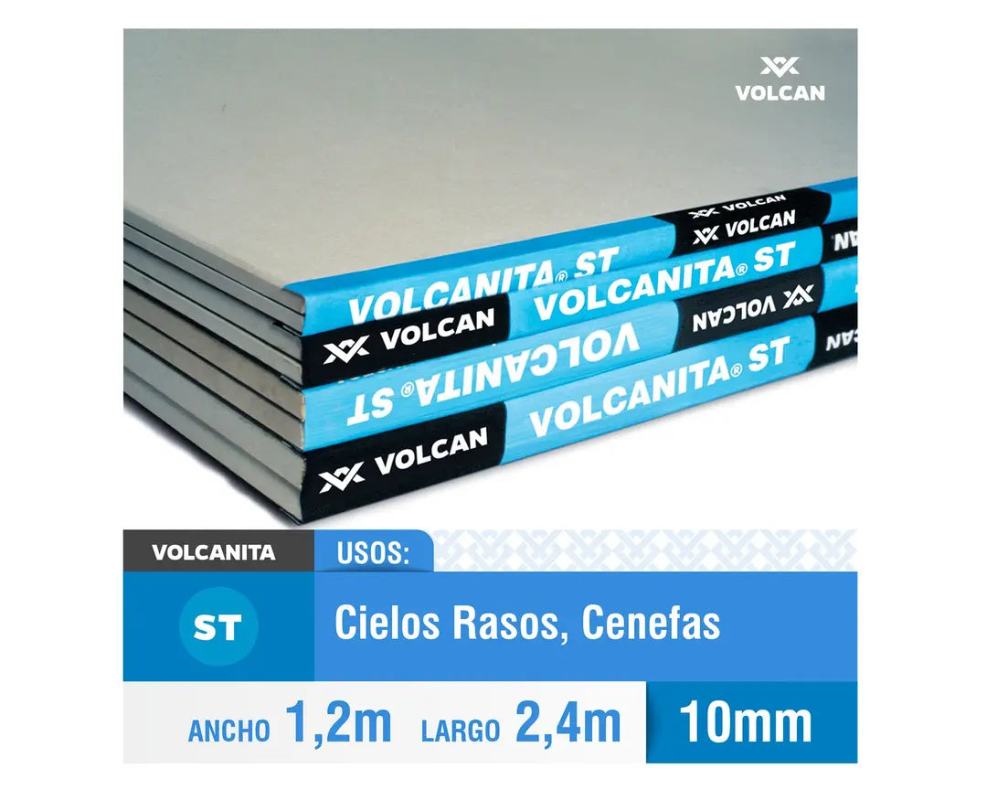 PLANCHA VOLCANITA VOLCAN 10 MM ST 1.20 X 2.40 MTS