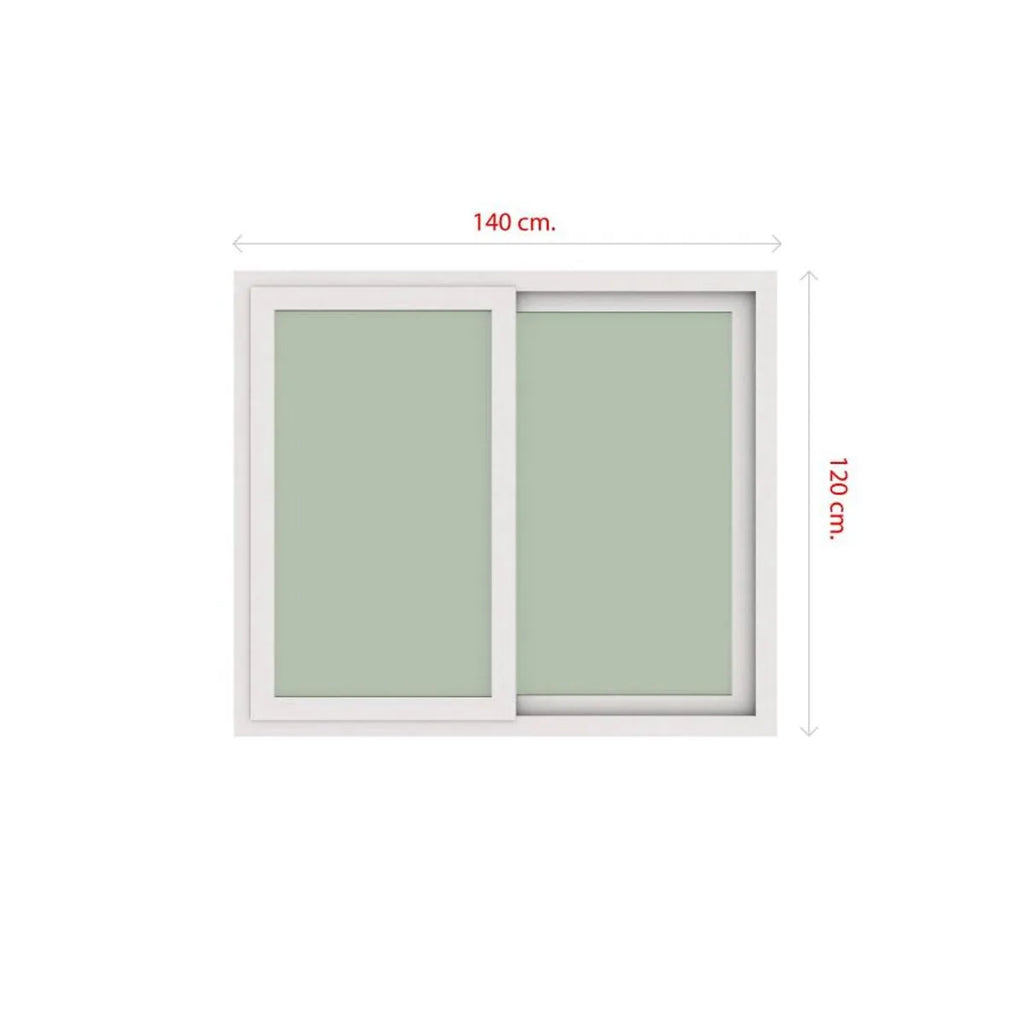 VENTANA CORREDERA ADVANCE VS 140X120CM BLANCO