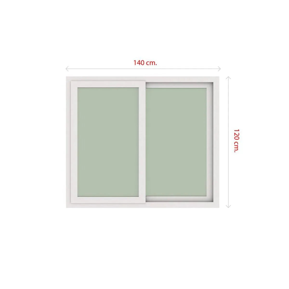 VENTANA CORREDERA ADVANCE VS 140X120CM BLANCO