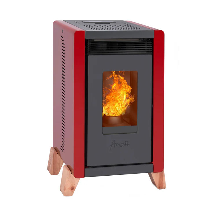 CALEFACTOR A PELLETS BAMBU 6000 ROJA AMESTI