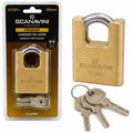 CANDADO LATON 50MM GANCHO PROTEGIDO 3 LLAVES SC250+ SCANAVINI