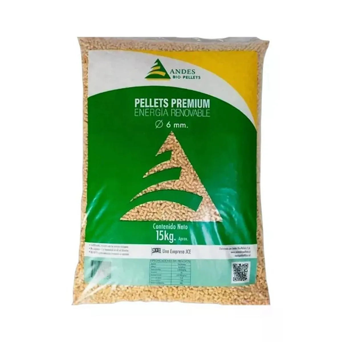 PELLETS ANDES BIO SACO DE 15 KG (PALLET 96 UN)