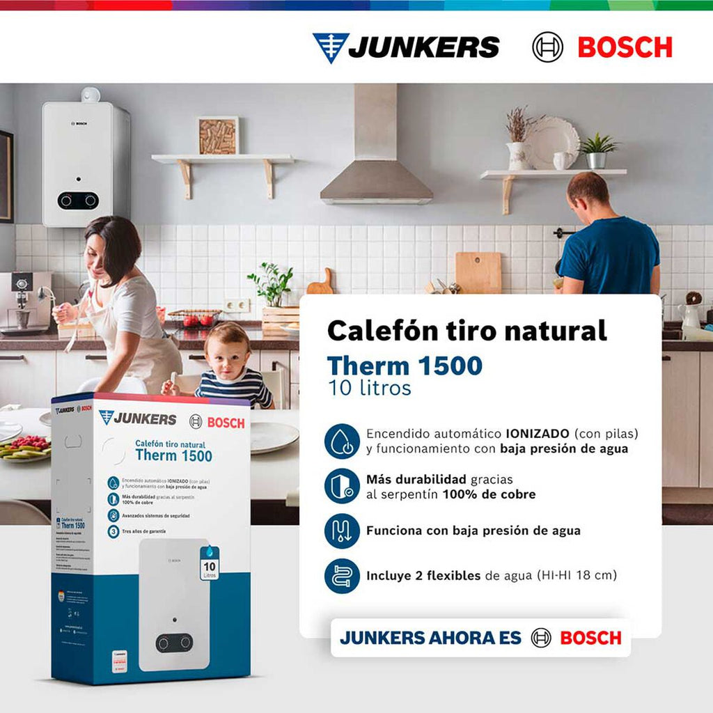 CALEFONT BOSCH/JUNKERS TIRO NATURAL 10 LITROS GAS LICUADO THERM 1500