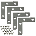 ESCUADRA PLANA C/TORNILLOS 2" 4UND