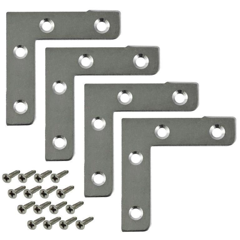 ESCUADRA PLANA C/TORNILLOS 2" 4UND