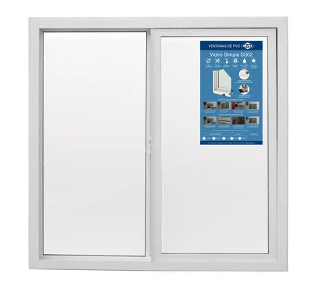 VENTANA CORREDERA ADVANCE VS 100X100 CM BLANCA DVP