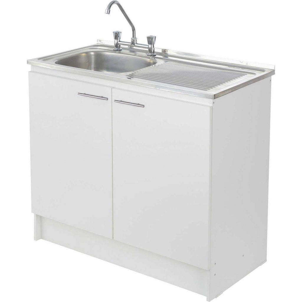 KIT MUEBLE LAVAPLATOS 100 CM DERECHO CON REBALSE