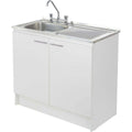 KIT MUEBLE LAVAPLATOS 100 CM DERECHO CON REBALSE