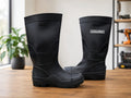 BOTA PVC MS CON PUNTA Y PLANTA DE ACERO NEGRO N°42