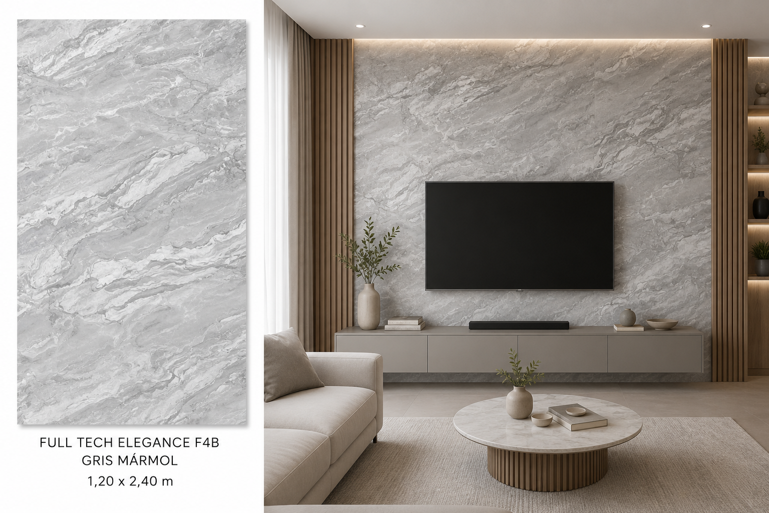 FULL TECH ELEGANCE F4B 1,20X2,40 GRIS MARMOL