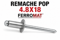 REMACHE POP 4.8X18 FERROMAT