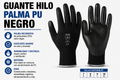 GUANTE HILO PALMA PU NEGRO