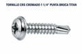 TORNILLO CRS CROMADO 11/4" PUNTA BROCA TITAN