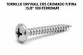 TORNILLO DRYWALL CRS CROMADO P/FINA 15/8" 100 FERROMAT