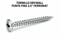 TORNILLO DRYWALL PUNTA FINA 2,5" FERROMAT