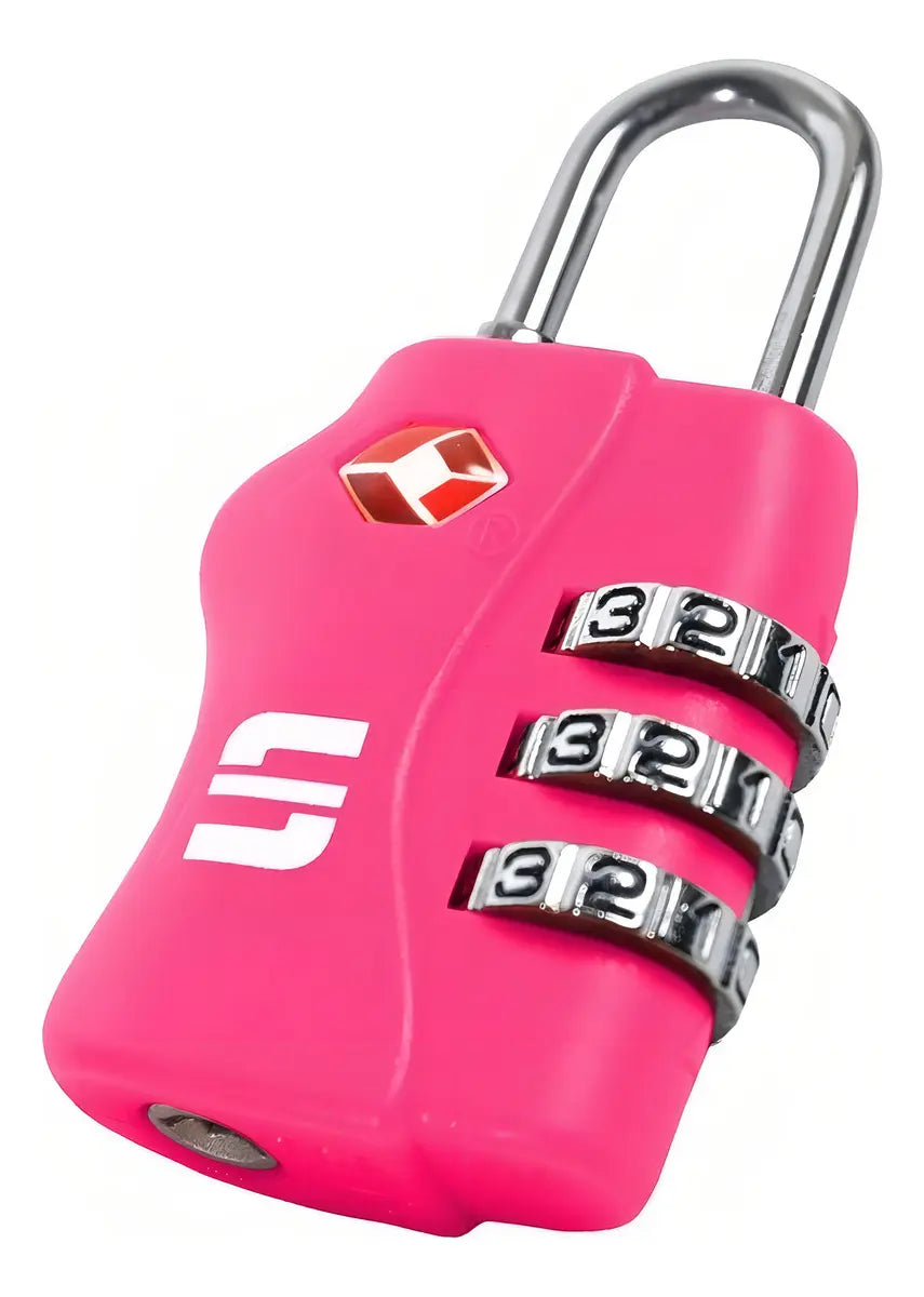 CANDADO TSA 30MM GOMA ROSA BLISTER SCANAVINI SCTSA+GR