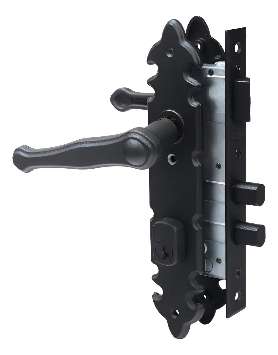 CERRADURA EMBUTIR SCANAVINI 1080-935 LINEA COLONIAL NEGRA 1080935-KLKF