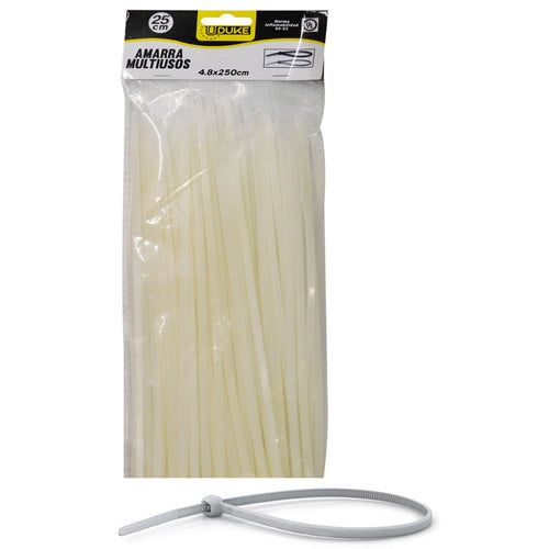 AMARRA PLASTICA 250 MM X 4,8 BLANCA SET 1