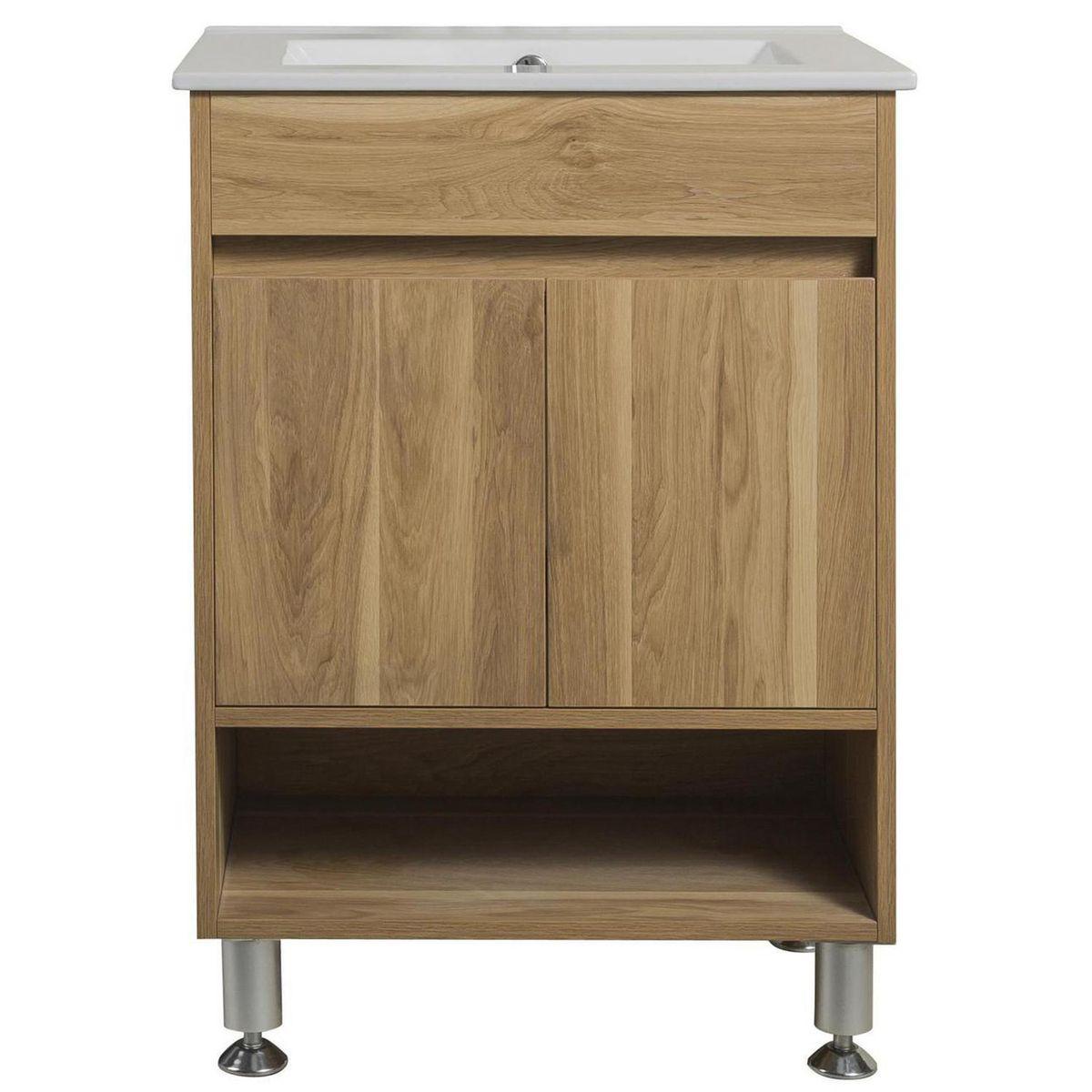 KIT MUEBLE VANITORIO 61X85X46 ROBLE CLARO SENSI