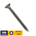 TORNILLO DRYWALL CRS CROMADO 15/8" PUNTA FINA KHOR X 500 UNIDADES