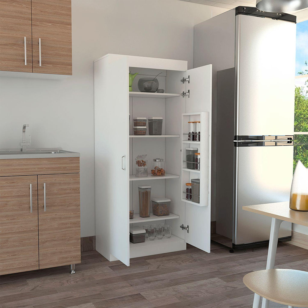 MUEBLE DESPENSA COCINA 2 PUERTAS 61X160X31,5 CM BLANCO