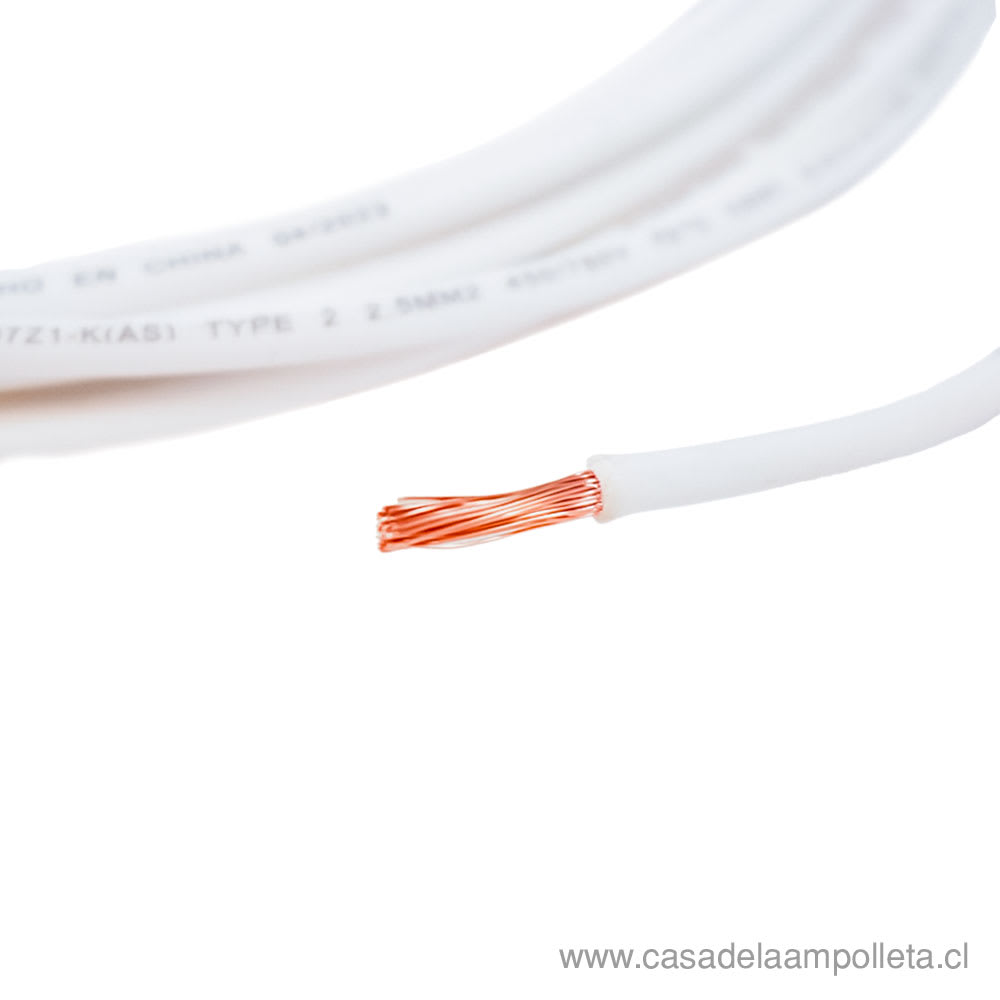 CABLE LIBRE ALOGENO EVA 2,5 MM BLANCO
