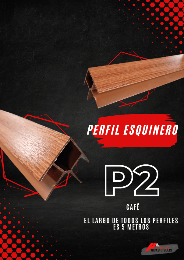 FULLTECH EXTERIOR PE2 PERFIL DE ALUMUNIO ESQUINA 270 CAFÉ MADERA 5 MT