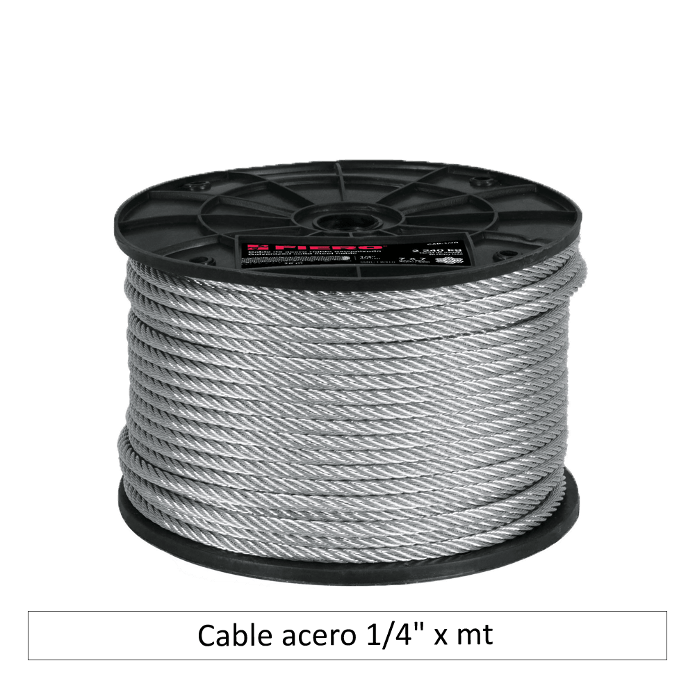 CABLE ACERO 1/4"
