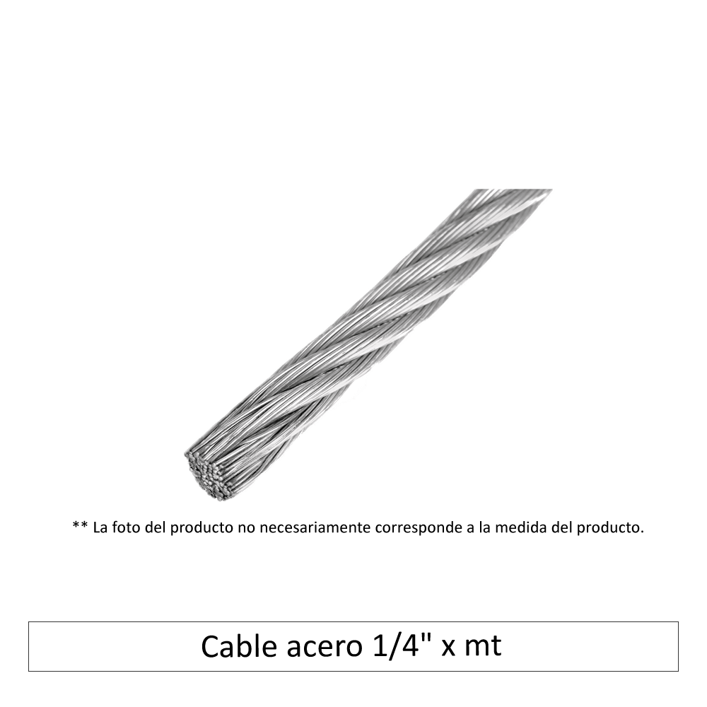 CABLE ACERO 1/4"