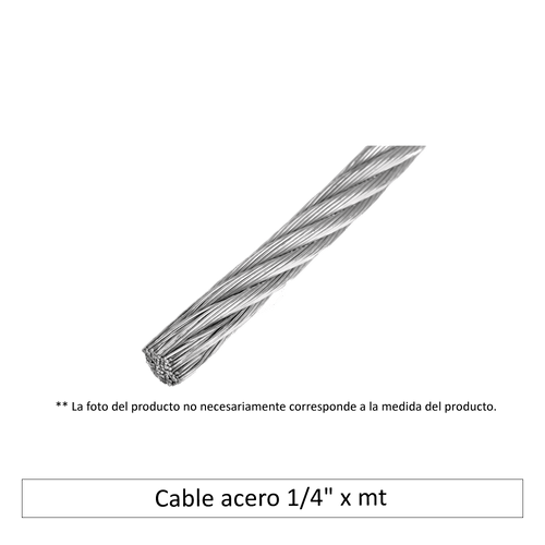 CABLE ACERO 1/4"