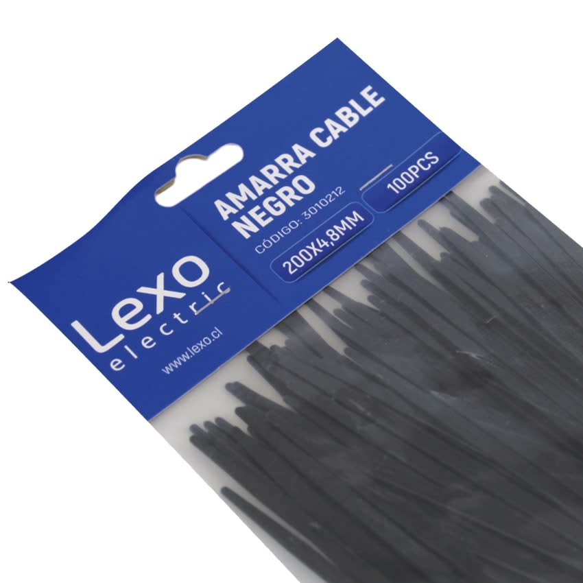 AMARRA PLASTICA 200 MM X 4,8 NEGRA SET 1