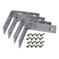 ESCUADRA PLANA C/TORNILLOS 4" 4UND