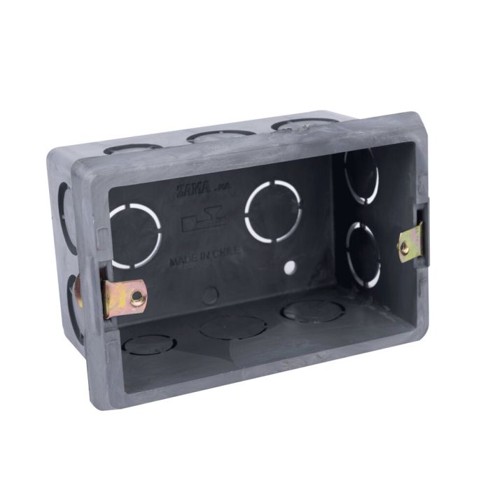 CAJA DISTRIBUCIÓN 5/8" EMBUTIDA OJAL GRIS