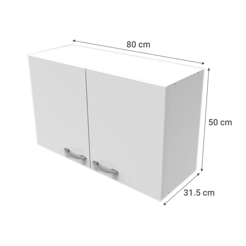 MUEBLE MURAL 80 CM 2 PUERTAS MELAMINA BLANCO