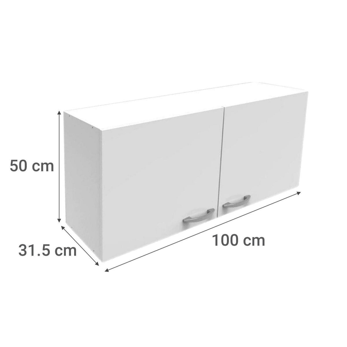 MUEBLE MURAL 100 CM 2 PUERTAS MELAMINA BLANCO