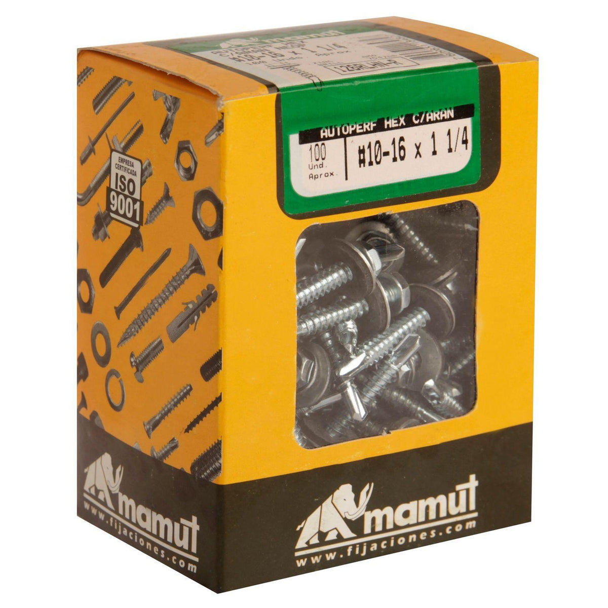 TORNILLOS HEXAGONAL PUNTA BROCA 10X1" FERREMAQ 100UN