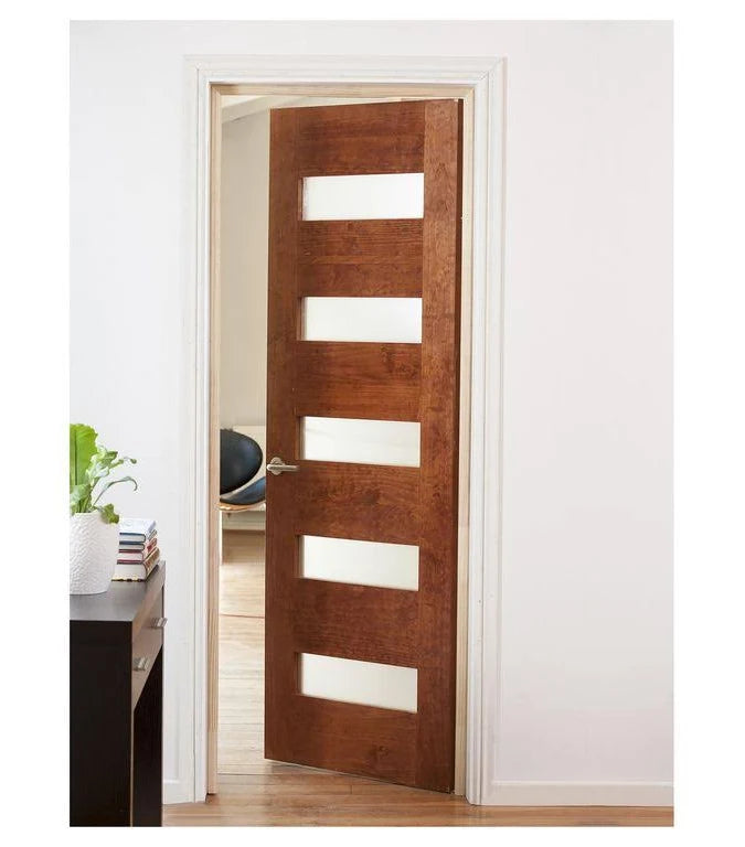 PUERTA PINO SOLIDA BORDE RIO VIDRIADA 0,70X2,00