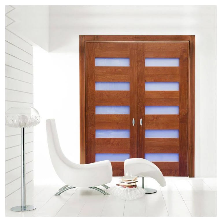PUERTA PINO SOLIDA BORDE RIO VIDRIADA 0,70X2,00