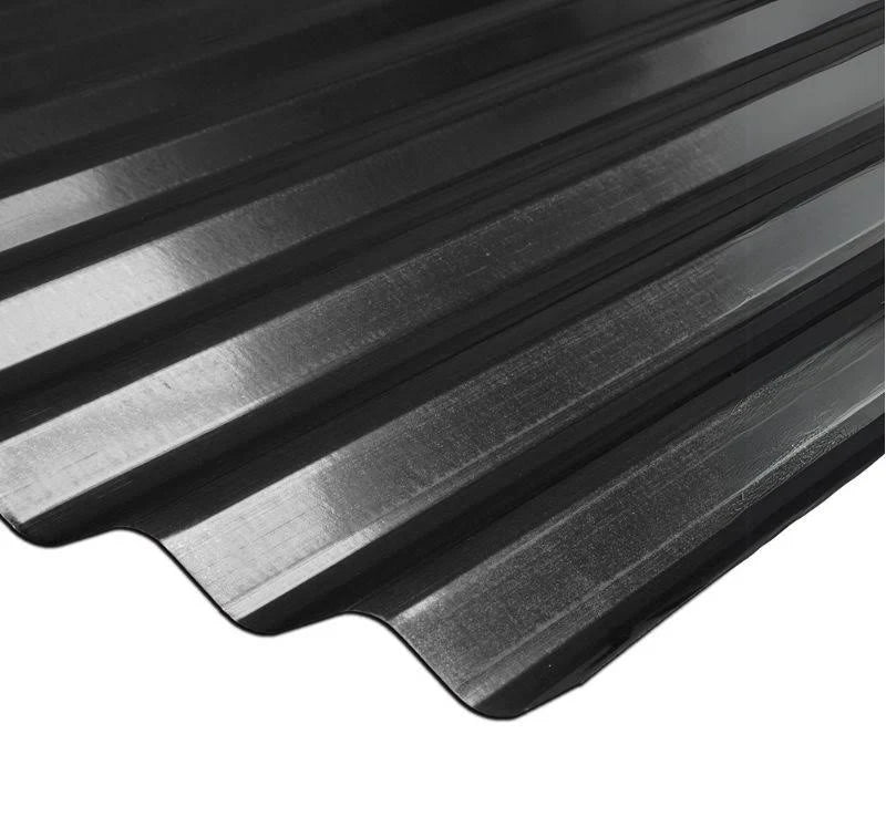 ZINC ALUM ACANALADO 0.762X2.5X0.35 MM NEGRO PREPINTADO