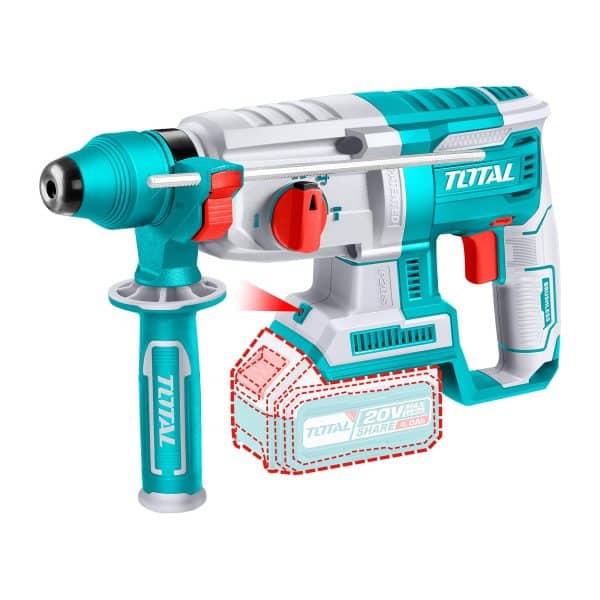 ROTOMARTILLO SDSPLUS INALAMBRICO TOTAL 20V 22MM 2 BAT 4AH TRHLI212282