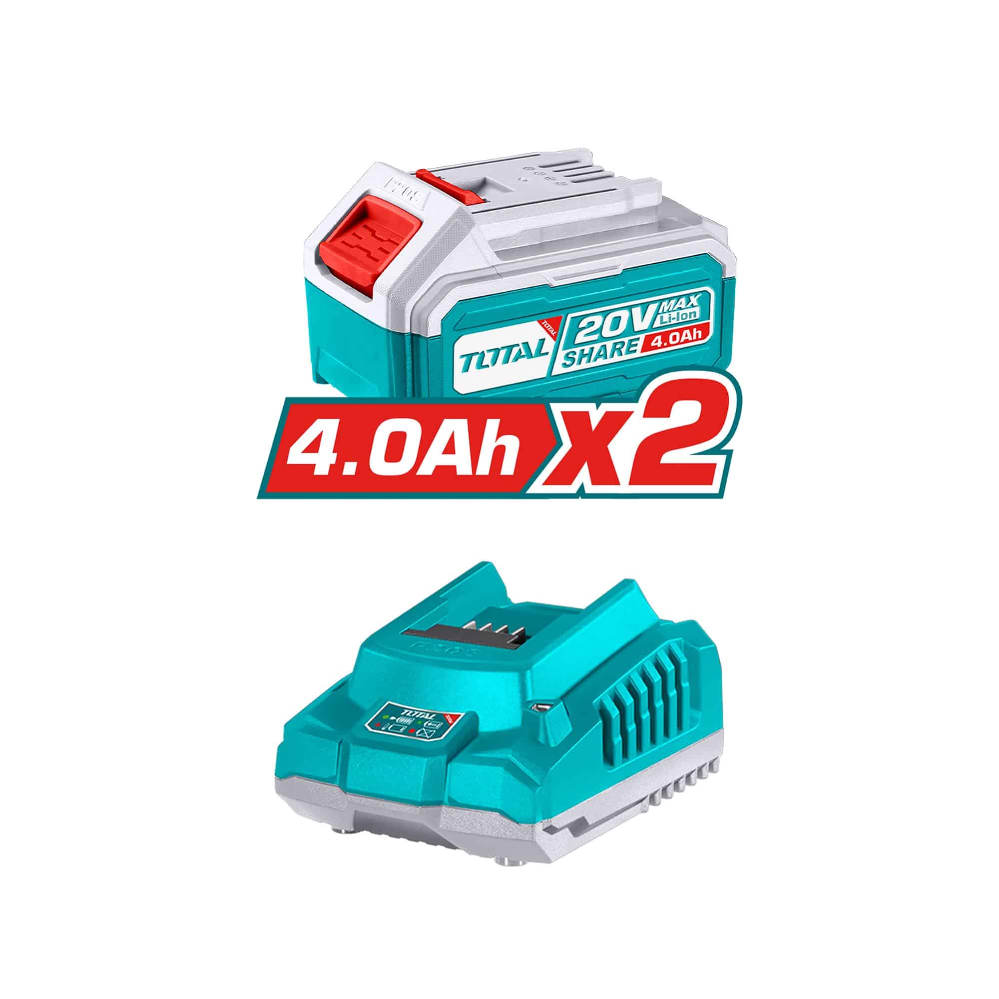 ROTOMARTILLO SDSPLUS INALAMBRICO TOTAL 20V 22MM 2 BAT 4AH TRHLI212282