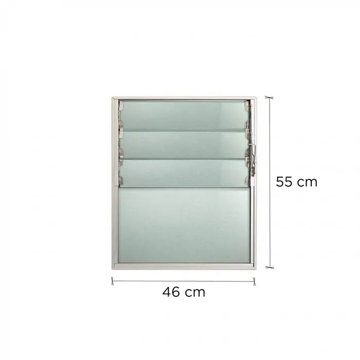VENTANA ALUMINIO CELOSIA 0.46X0.55