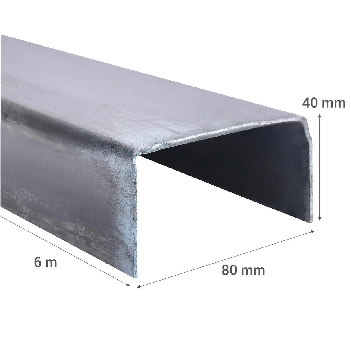 PERFIL CANAL 80X40X2MM