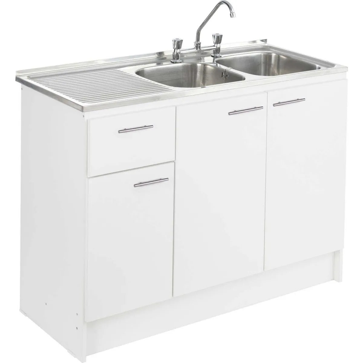KIT MUEBLE LAVAPLATOS 120 CM IZQUIERDO CON REBALSE