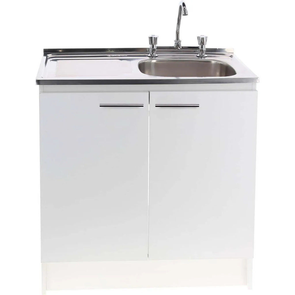 KIT MUEBLE LAVAPLATOS 80 CM DERECHO CON REBALSE