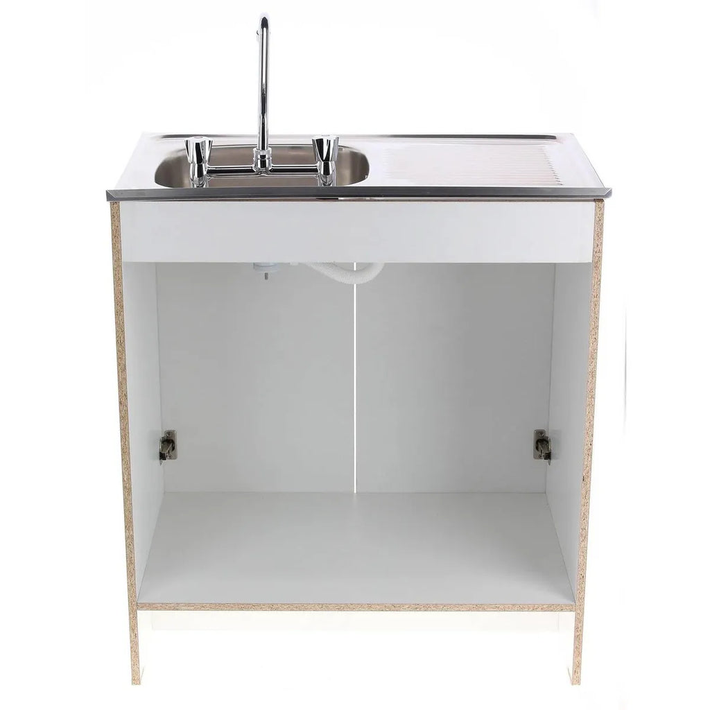 KIT MUEBLE LAVAPLATOS 80 CM IZQUIERDO CON REBALSE