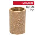 COPLA SO/SO 1/2" BRONCE/COBRE