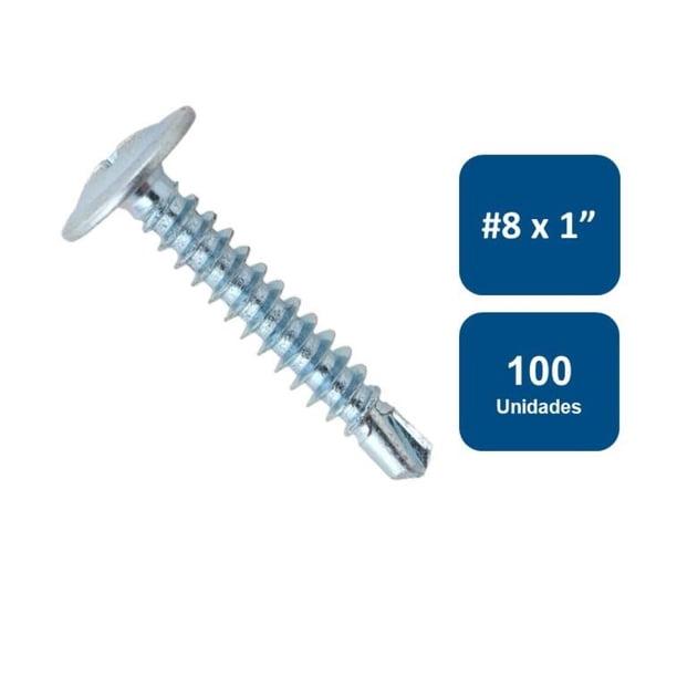 TORNILLO LENTEJA PUNTA BROCA 8 X 1" CAJA 100 UN